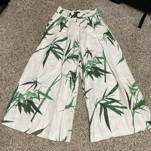 Massimo dutti 100% linen cropped pant - Picture 1 of 9